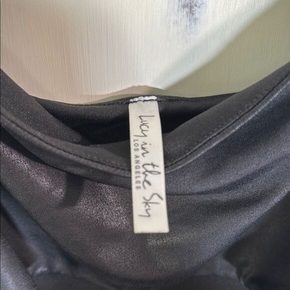 Lucy in the Sky Black Dress with midriff opening. - Picture 2 of 7